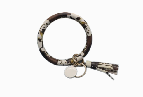 Bangle Bracelet Keyring with Tassel