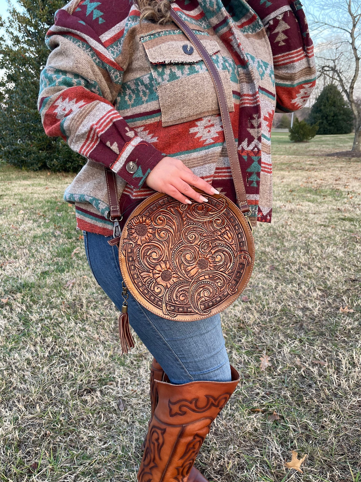 Orchid Round Bag
