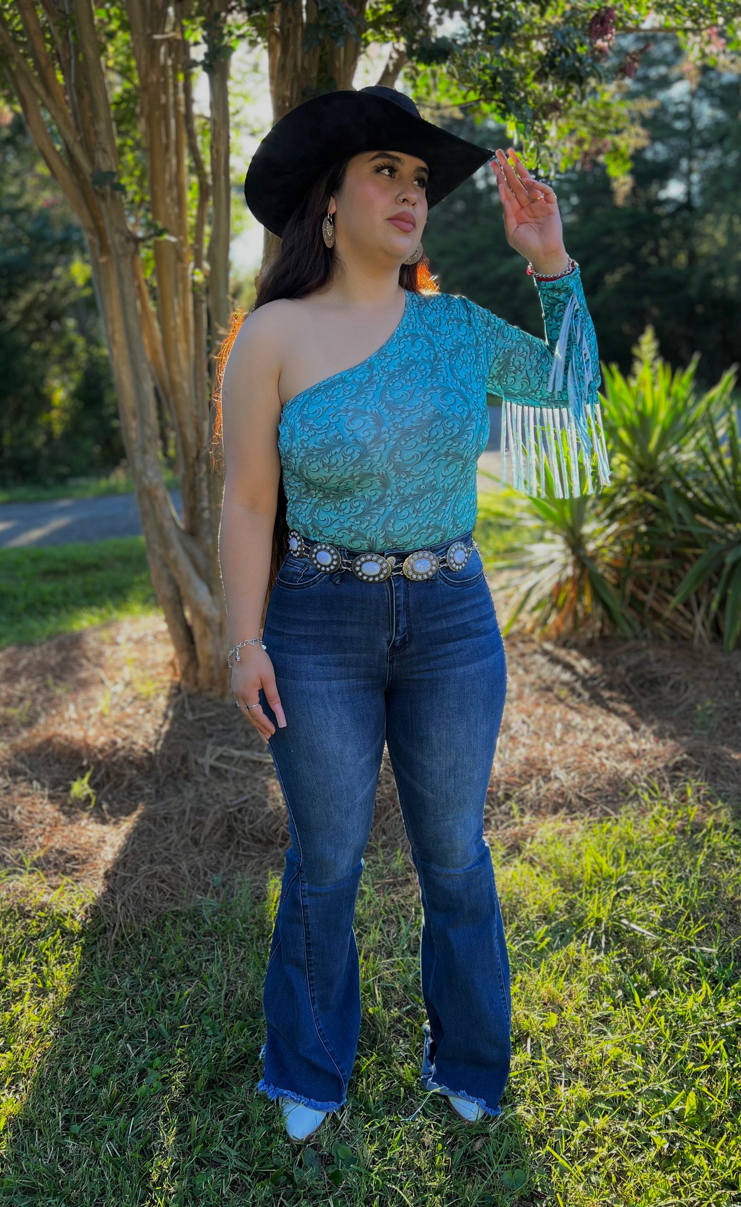 Turqueza Fringe Bodysuit