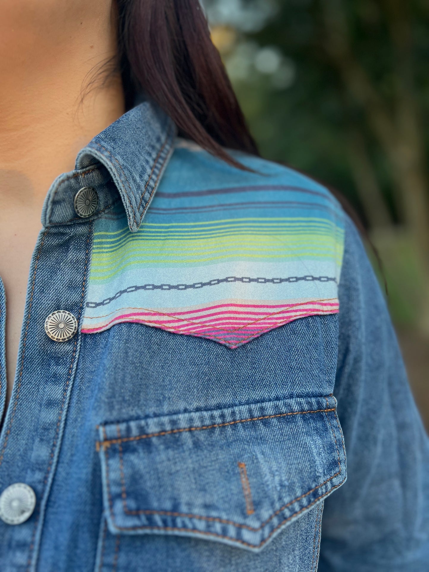 Celeste Aztec Denim Jacket