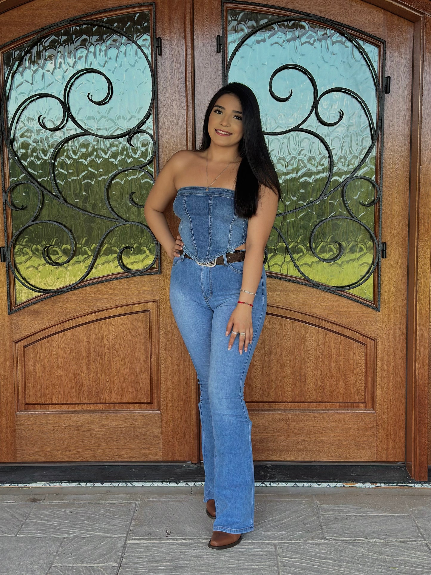 Areli Denim Top