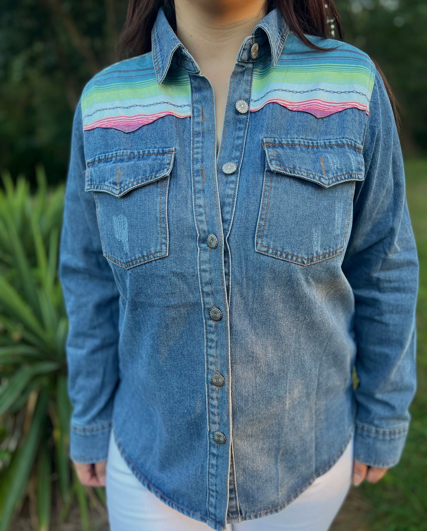 Celeste Aztec Denim Jacket