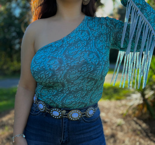 Turqueza Fringe Bodysuit