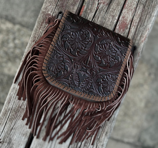 Fringe Me Leather Messenger Bag