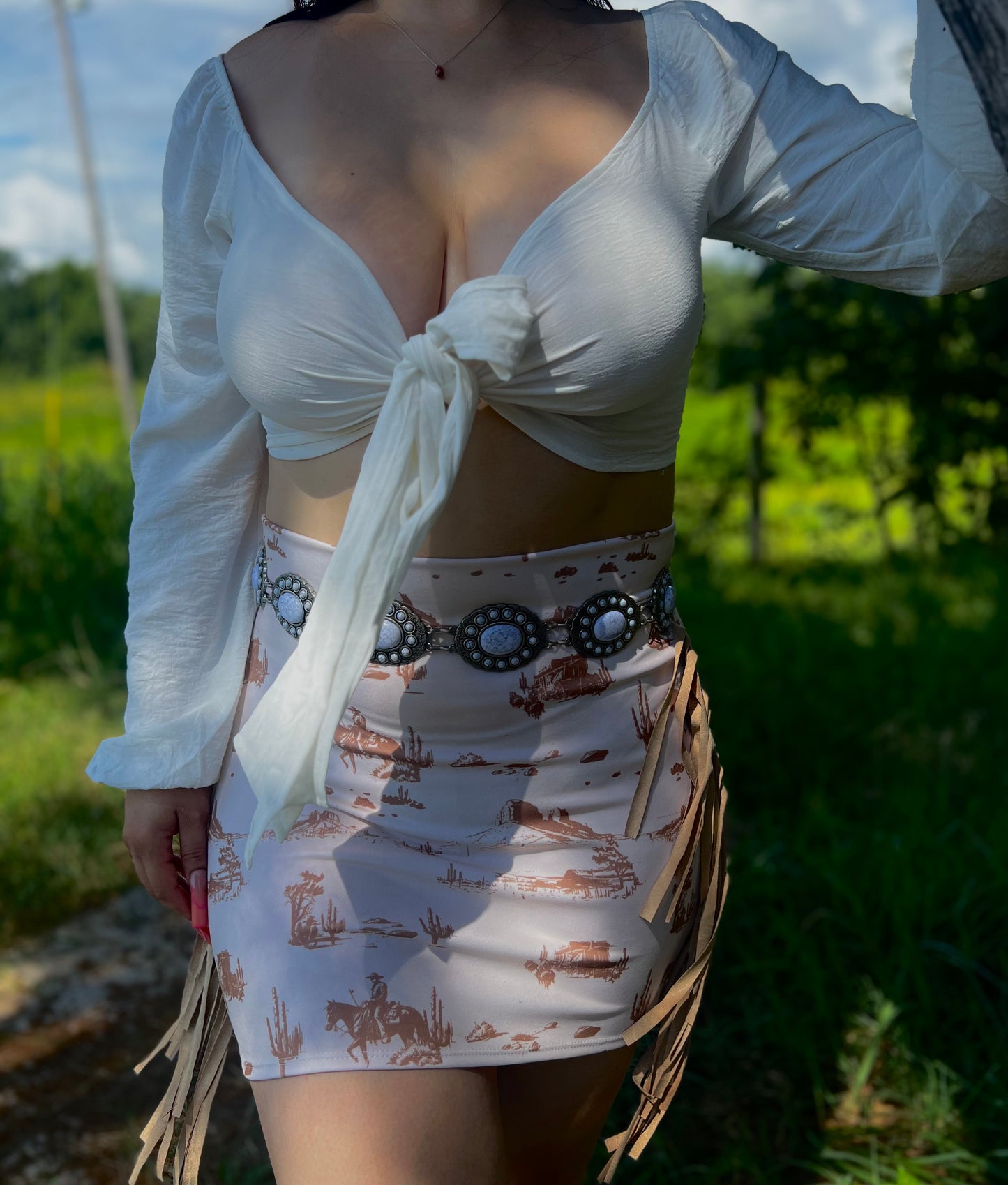 Yatziri Concho Belt (White)