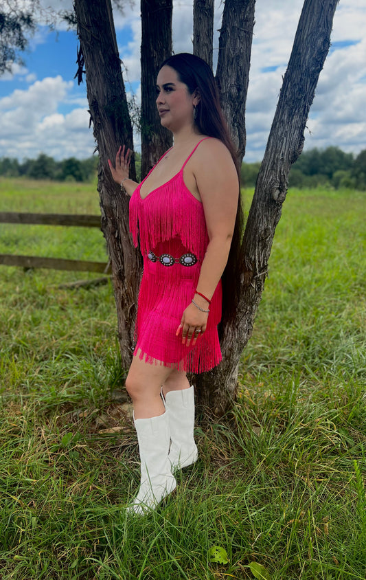 La Yaquesita Dress (Hot Pink)