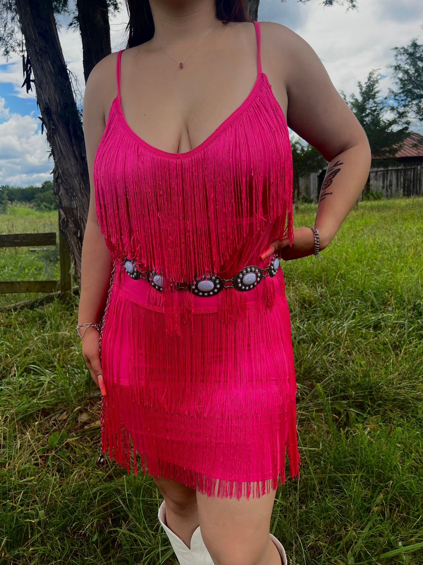 La Yaquesita Dress (Hot Pink)