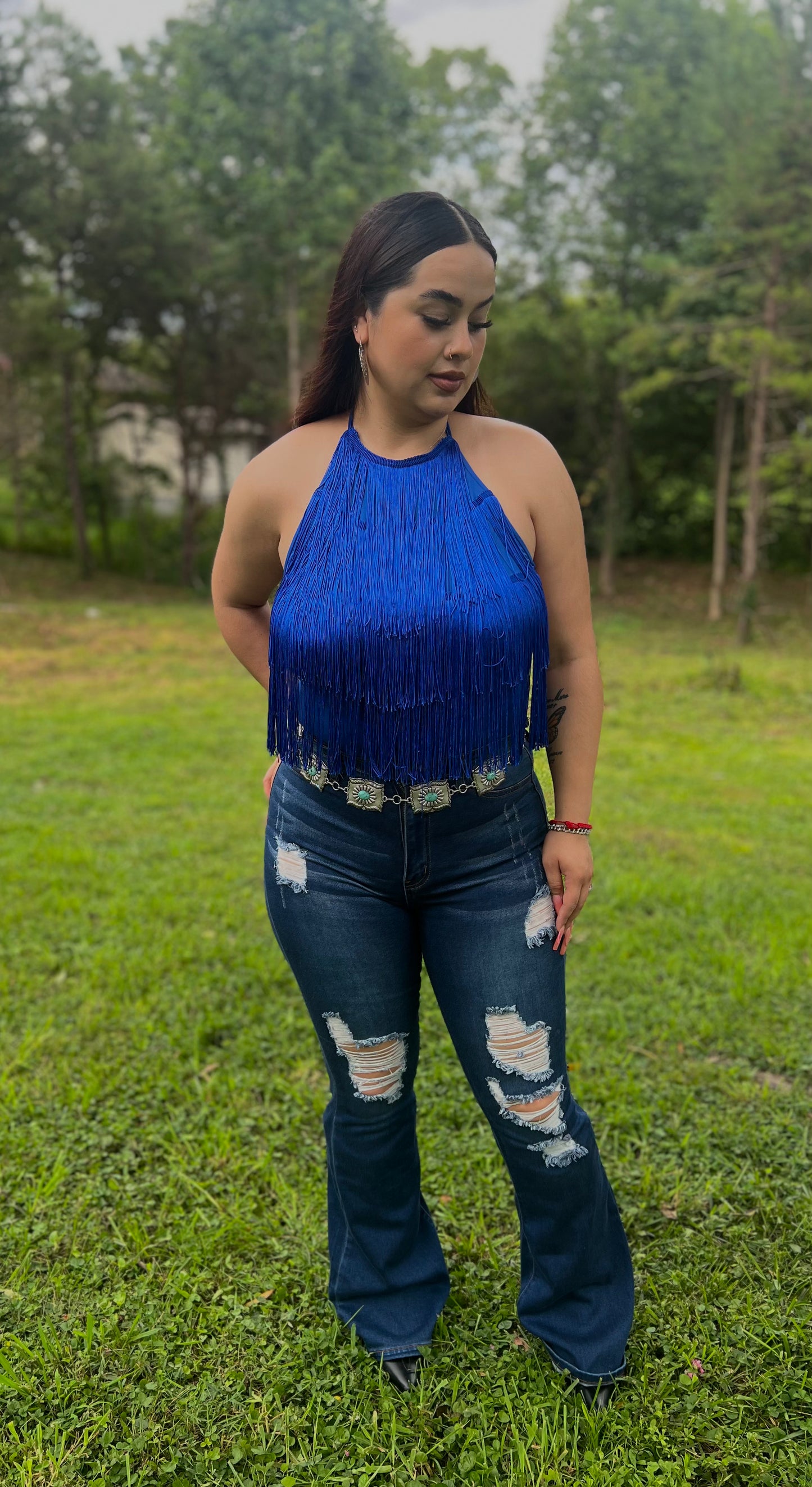 La Quebradita Bodysuit (Royal Blue)