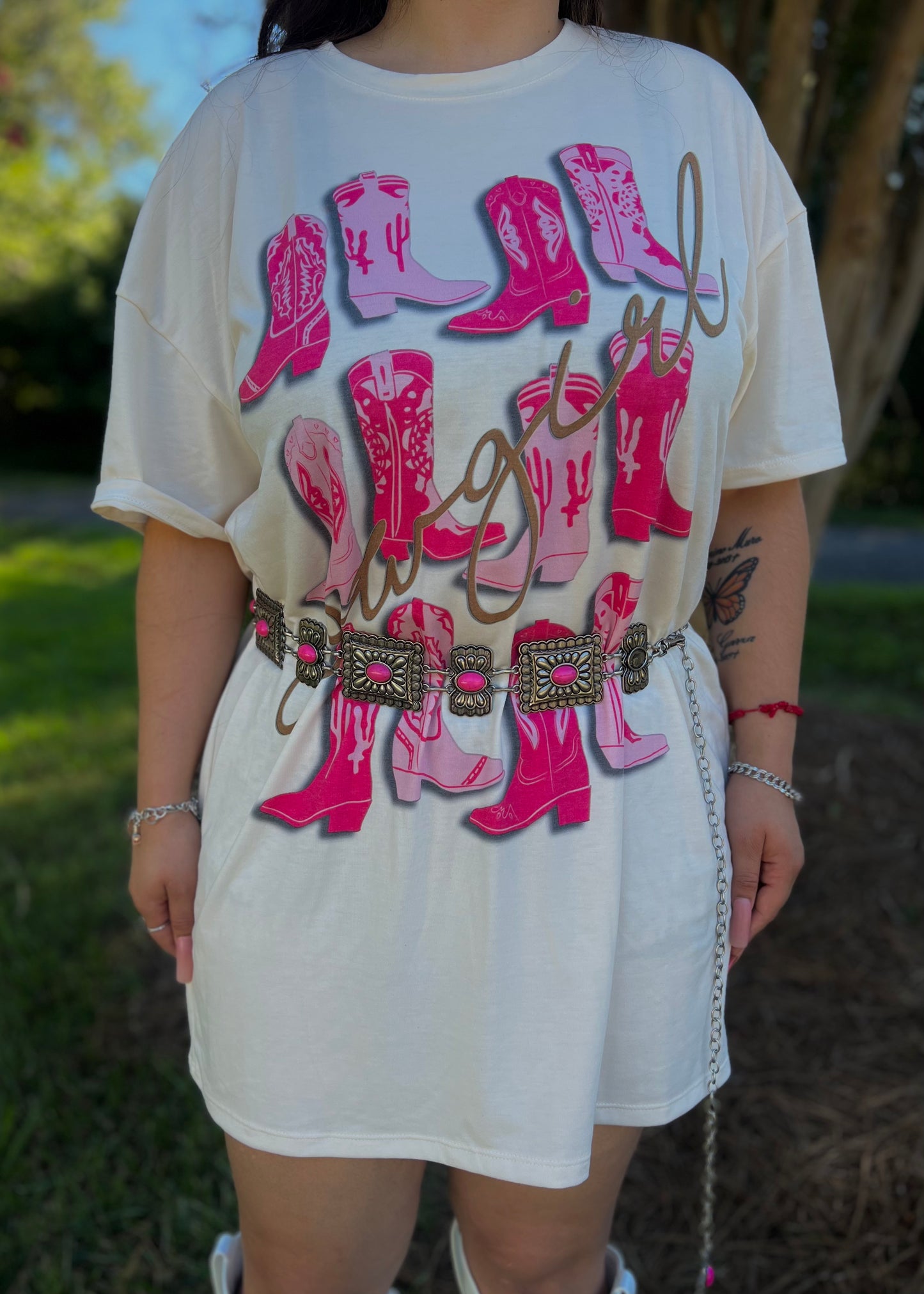 Cowgirl Boot Tee Dress