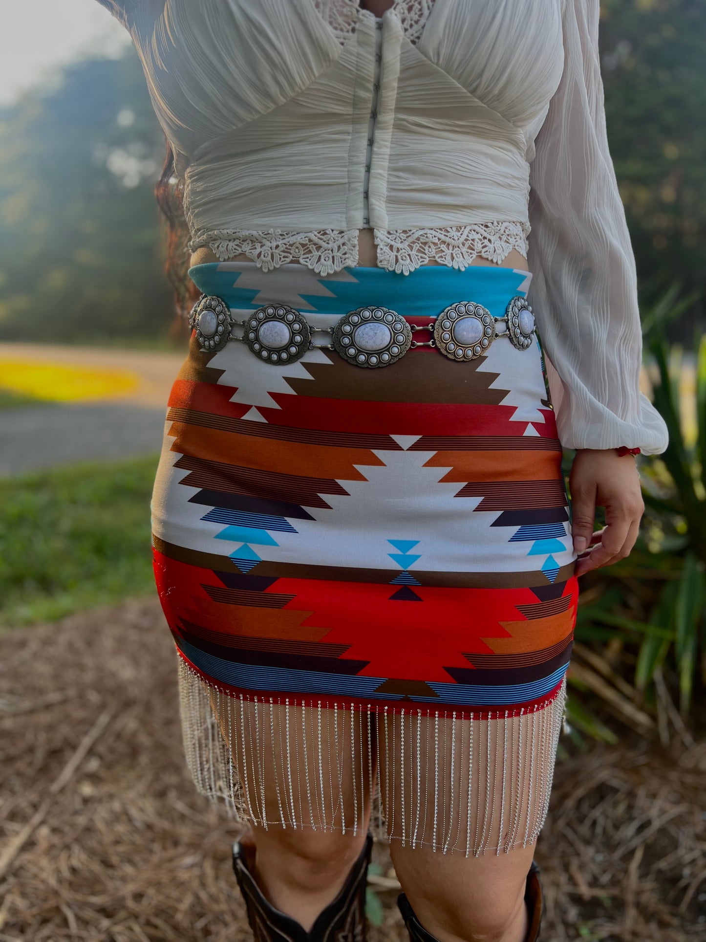 Tribal Rhinestone Skirt