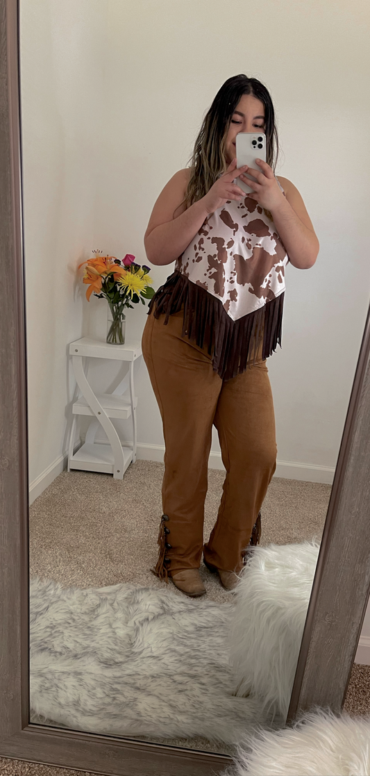 Francisca Fringe Pants (Camel)